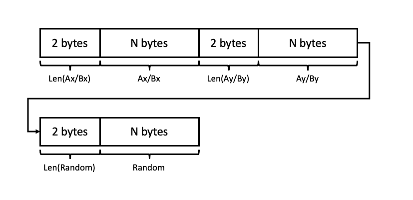 Format of binary strings in steps 3 and 4
